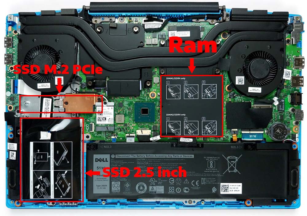 N&acirc;ng cấp Ram, SSD Laptop Dell G3 15 3500